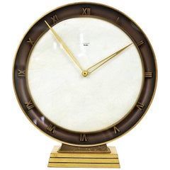 Vintage Junghans Meister Art Deco Brass Table Clock, Germany, 1930s