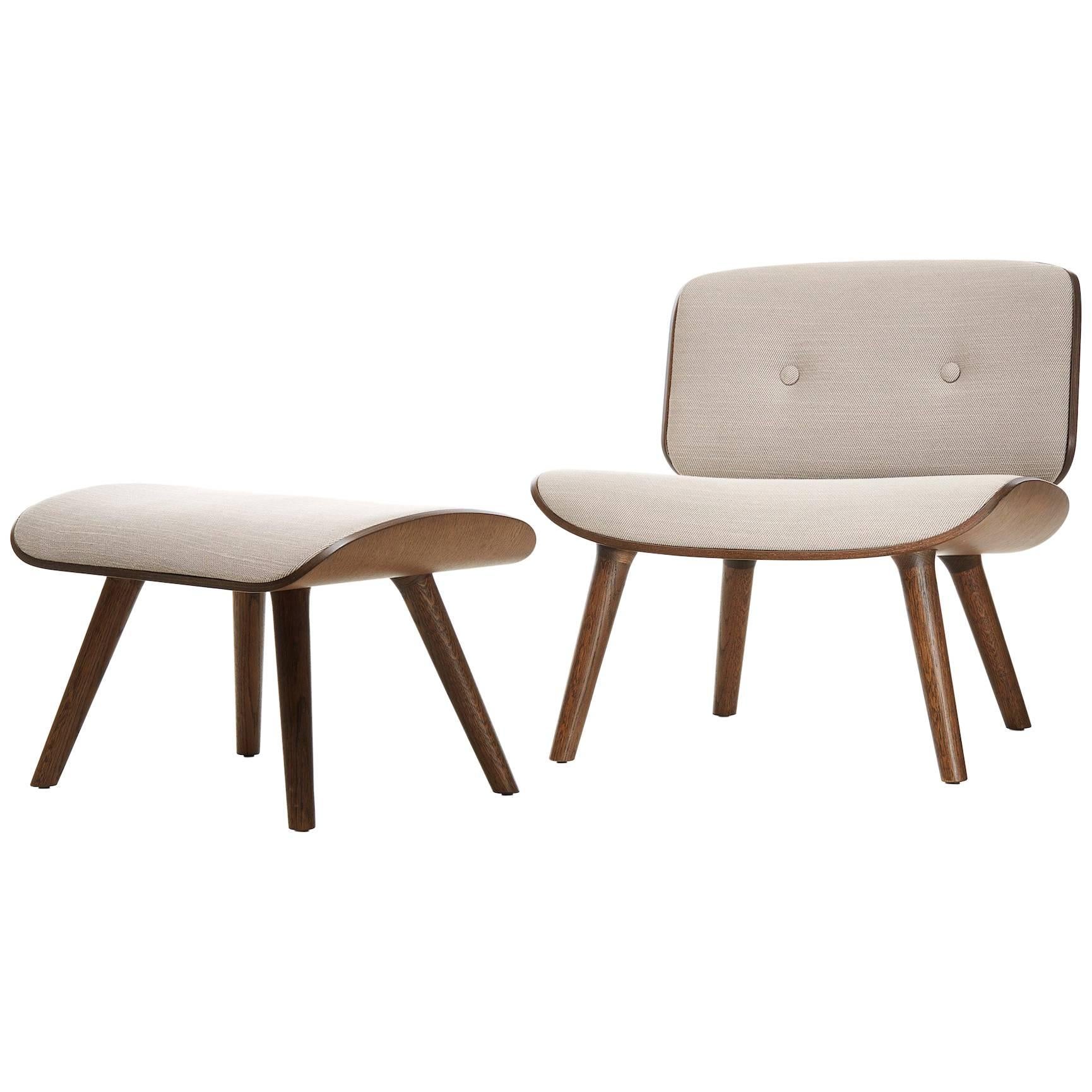 Moooi Nut Lounge Chair and Ottoman by Marcel Wanders in Fabric or Leather For Sale