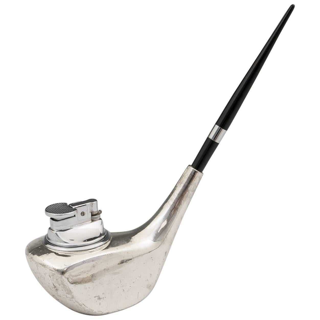Vintage Novelty Golf Club Table Lighter Pen Stand, 20th Century For Sale