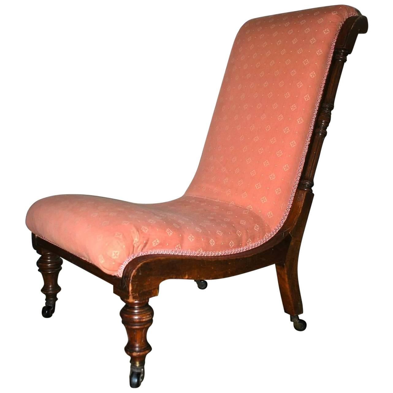 Victorian Slipper Chair For Sale