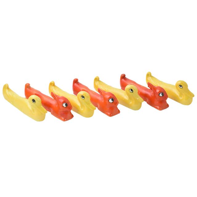 Gold Knife Rests French Art Deco Burgundy and Gold Knife Rests, Set of 10 For Sale at ...