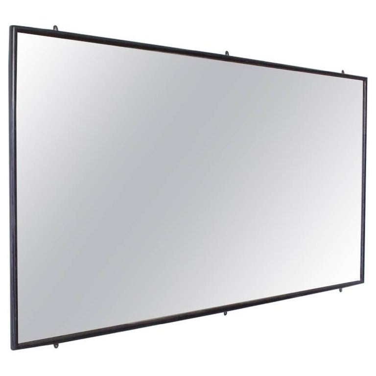 Very Large Ebonized Shop Mirror at 1stDibs