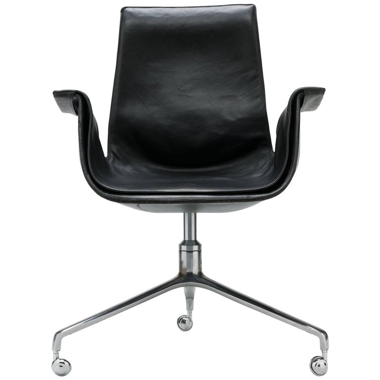 Kastholm and Preben Fabricius Swivel Tulip Desk Chair, Alfred
