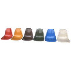Set of Six Eames Multi-Color DSW Herman Miller Chairs for Joel