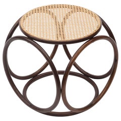 Bentwood and Cane Stool by Thonet
