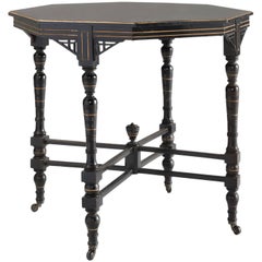 Aesthetic Movement Ornate Side Table, circa 1880