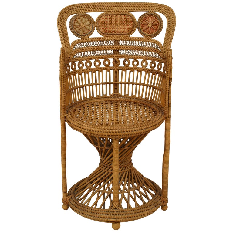 English Regency Wicker Arm Chair For Sale at 1stDibs
