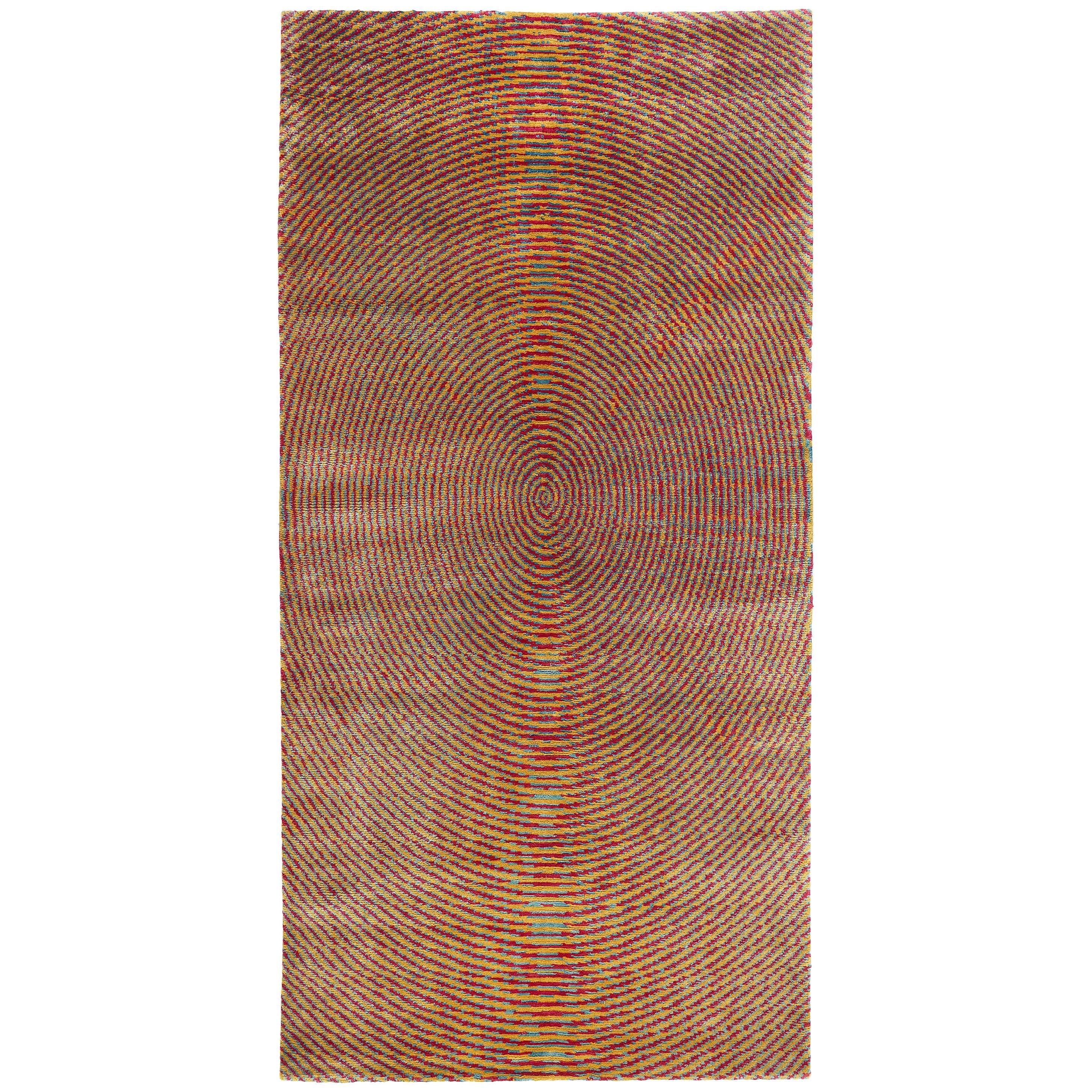  Seiden-Teppich mit botanischem Farbton von Carini, 3x6