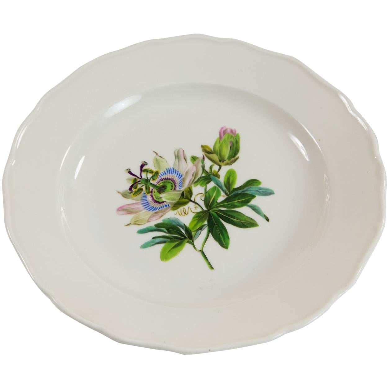 Early 20th Century Meissen Plate with Passion Flower
