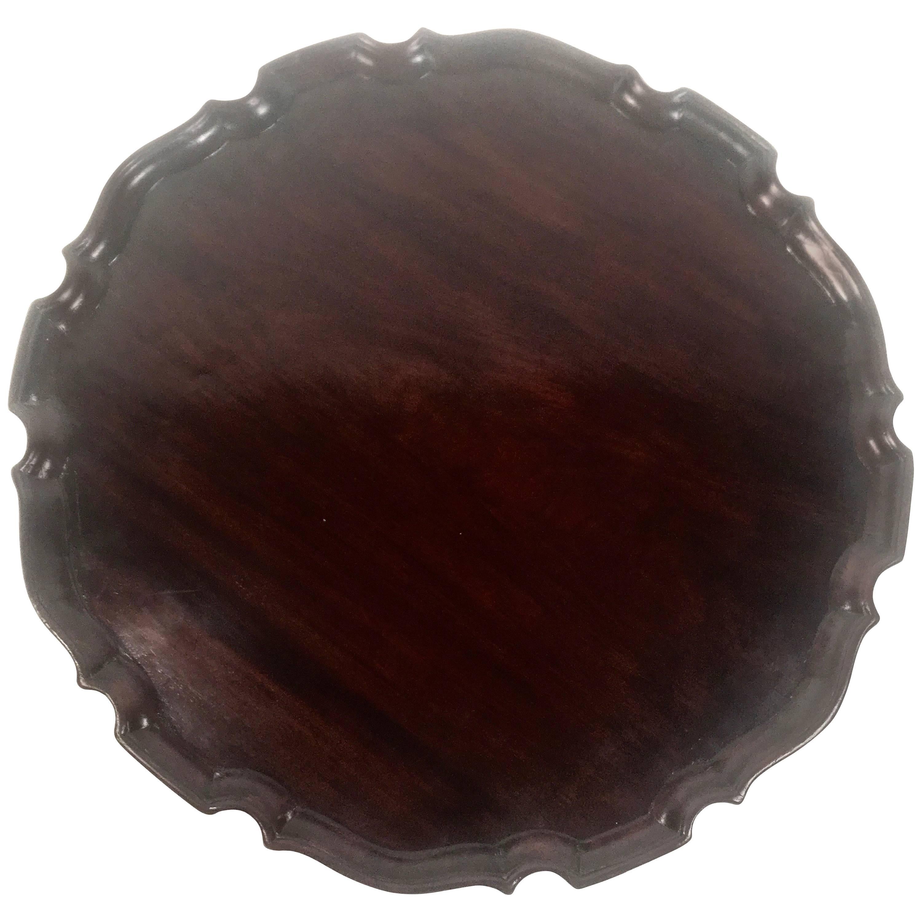 18th Century English Mahogany Pie Crust Serving Tray