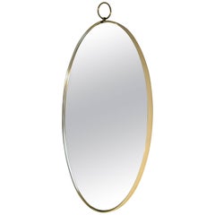 Ring Top Oval Brass Mirror