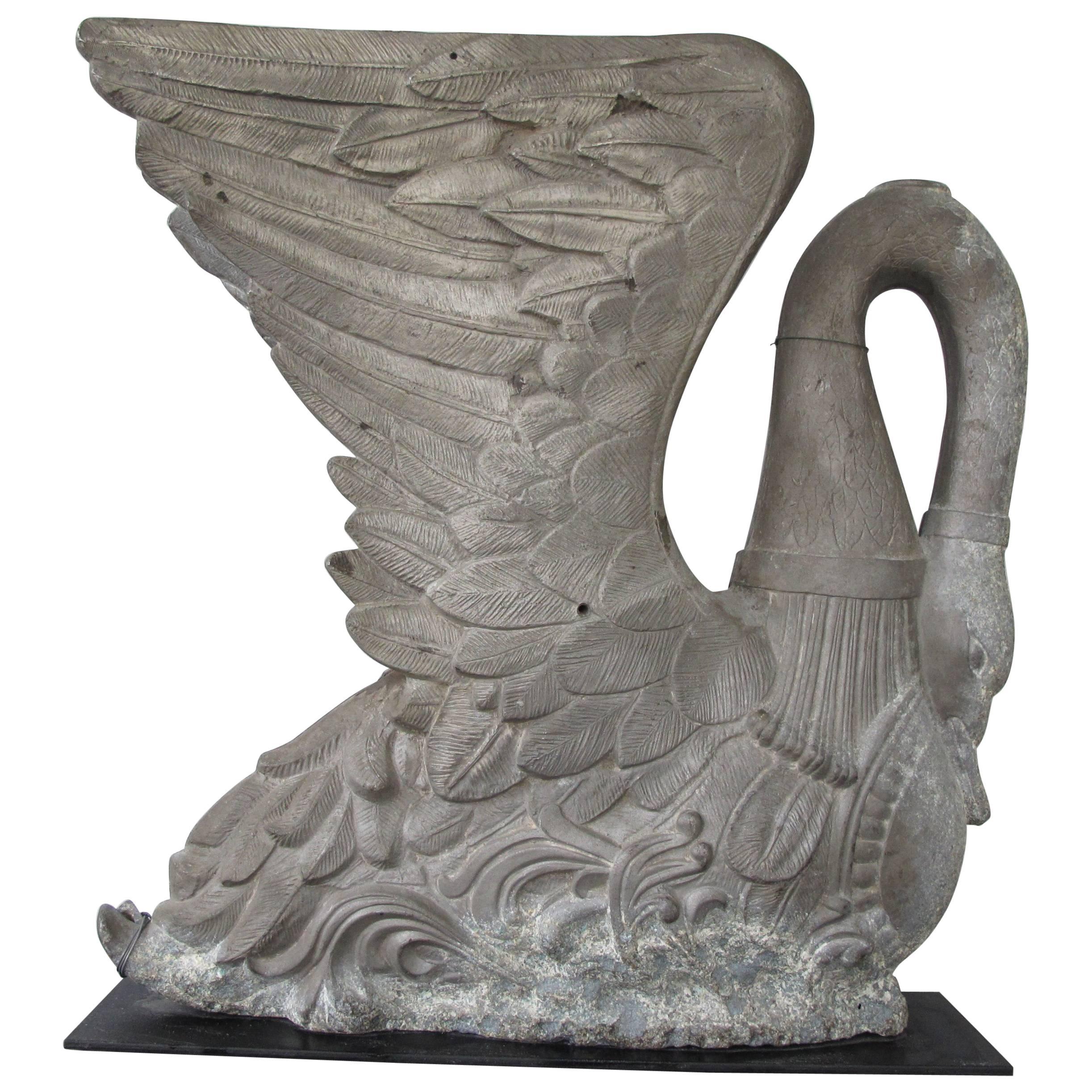 Cast Metal Swan Sculpture Mold