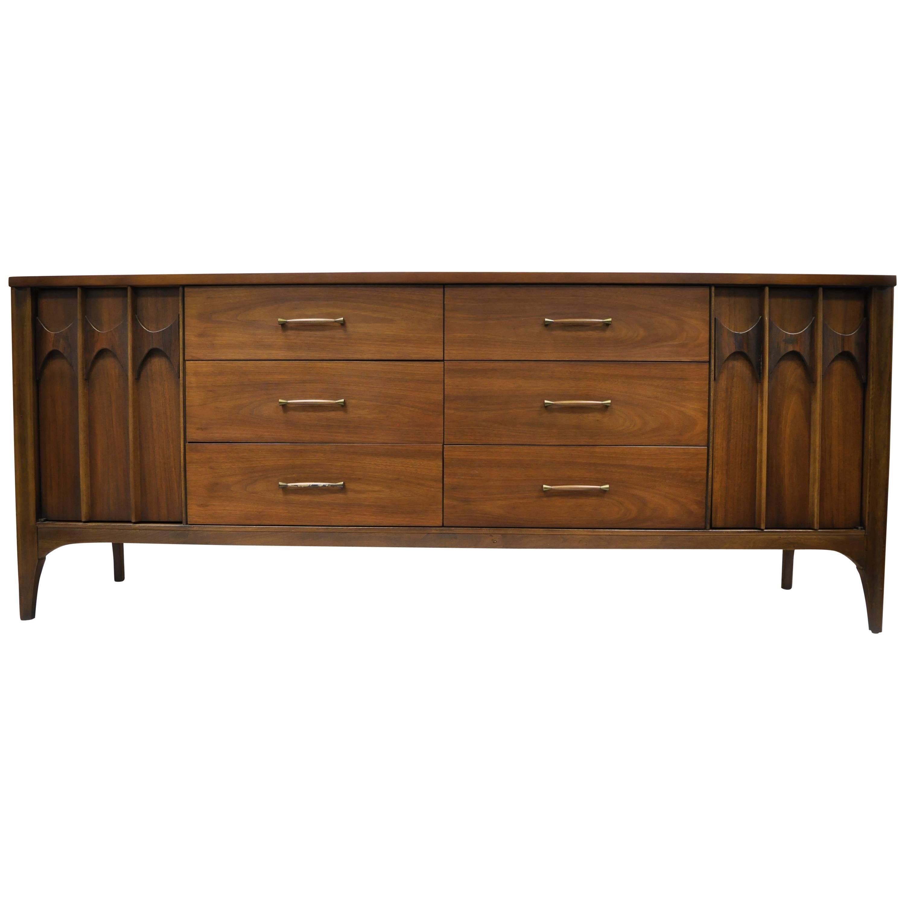 Kent Coffey Perspecta Walnut Rosewood Credenza Long Dresser Mid-Century Modern