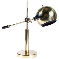 Brass Adjustable Orb Lamp by Robert Sonneman