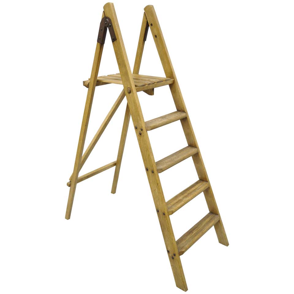 Rustic Antique Wooden Ladders For Sale on 1stDibs