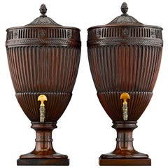 Georgian Mahogany Urns