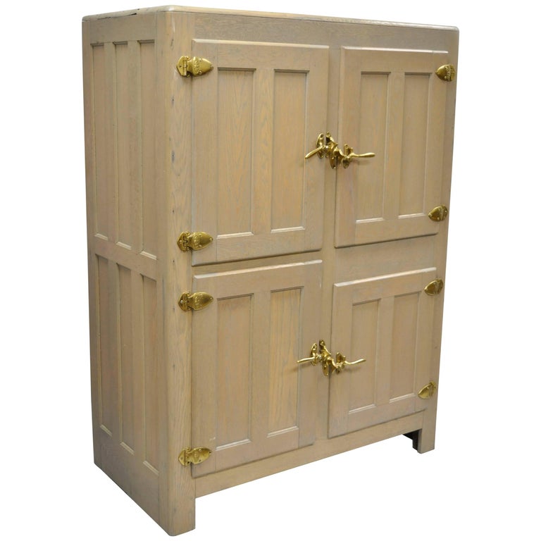 Large Bohn Syphon Refrigerator Five Door Oak Wood Icebox Ice Chest Freezer For Sale At 1stdibs