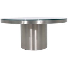 Stainelss Steel Pedestal Base Coffee Table