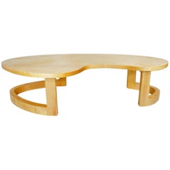 Signed Kidney Coffee Table in Maple