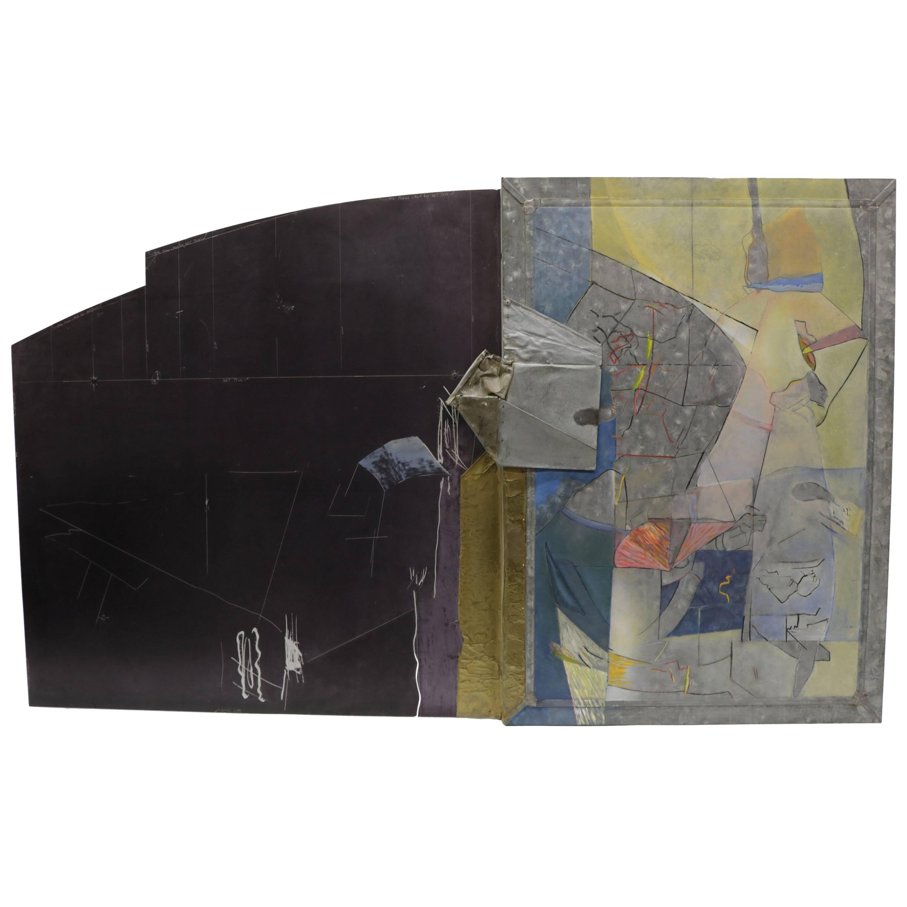 Large MixedMedia Art Piece by Ed Flynn at 1stDibs mixed media wall art for sale