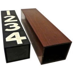 Antique Magician's Prop. Long Box with '8' Numbered Blocks, circa 1890