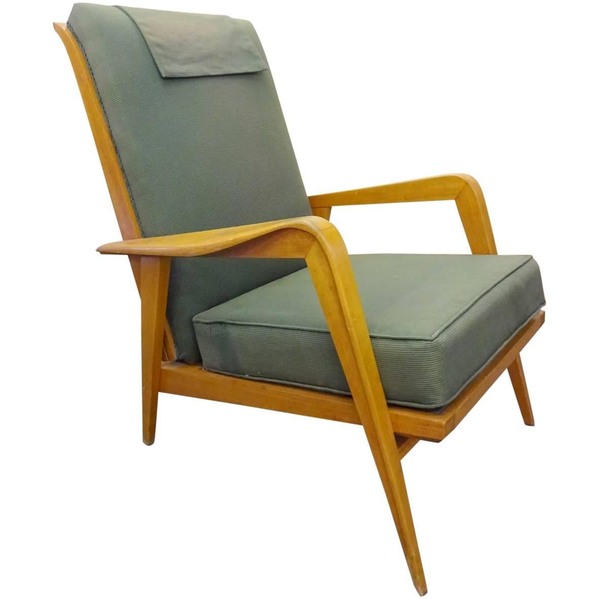 Paire de fauteuils inclinables par Etienne Henri Martin