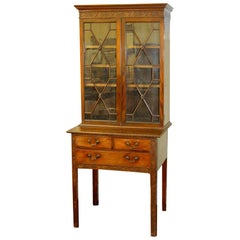 Antique English George III "Chinese Chippendale" Bookcase or Display Cabinet