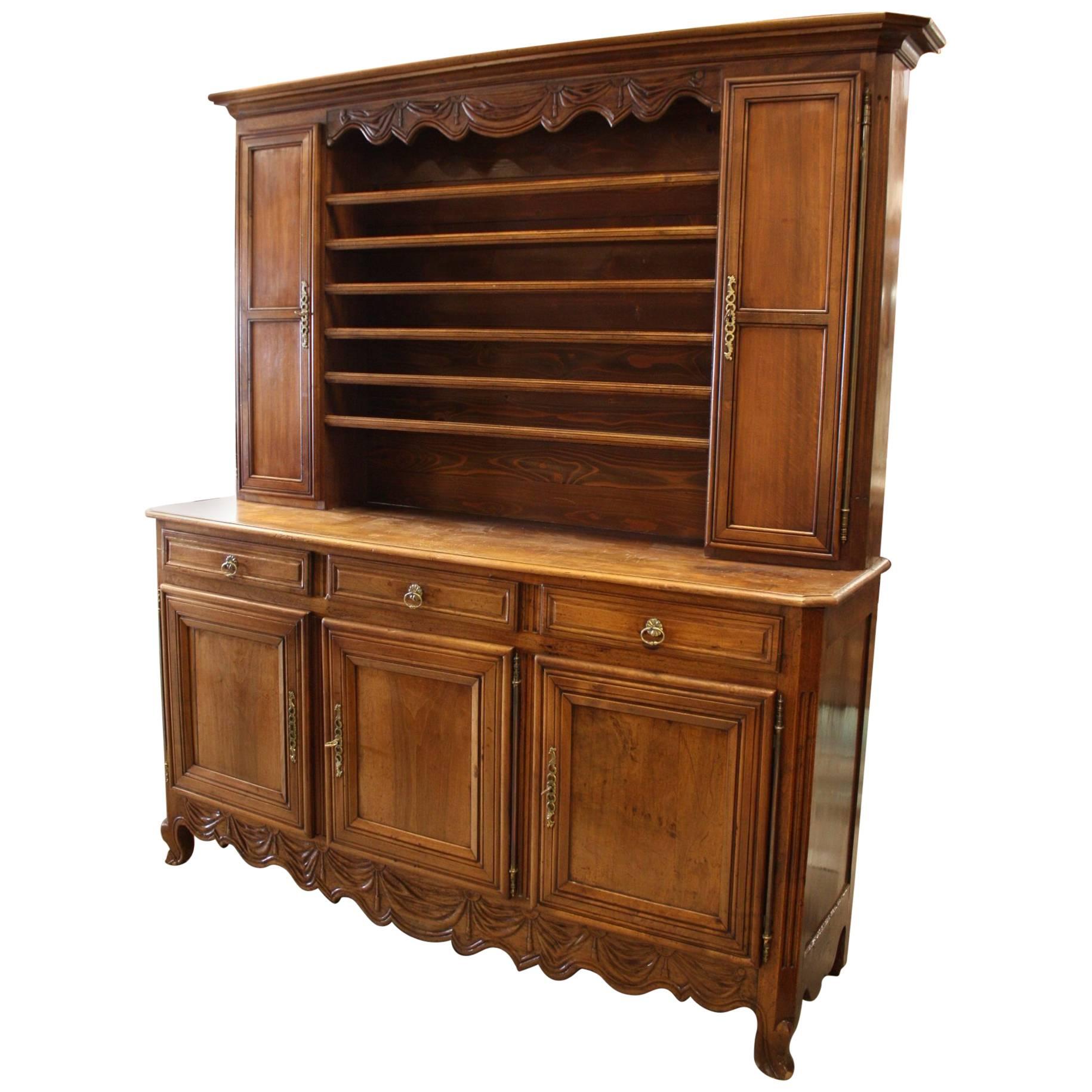 Louis XV Period Walnut Vaissellier, France, circa 1890