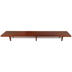 Vintage Milo Baughman for Thayer Coggin Walnut Bench or Coffee Table