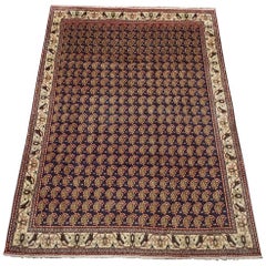 Persian Tabriz Area Rug with Bird and Paisley Design