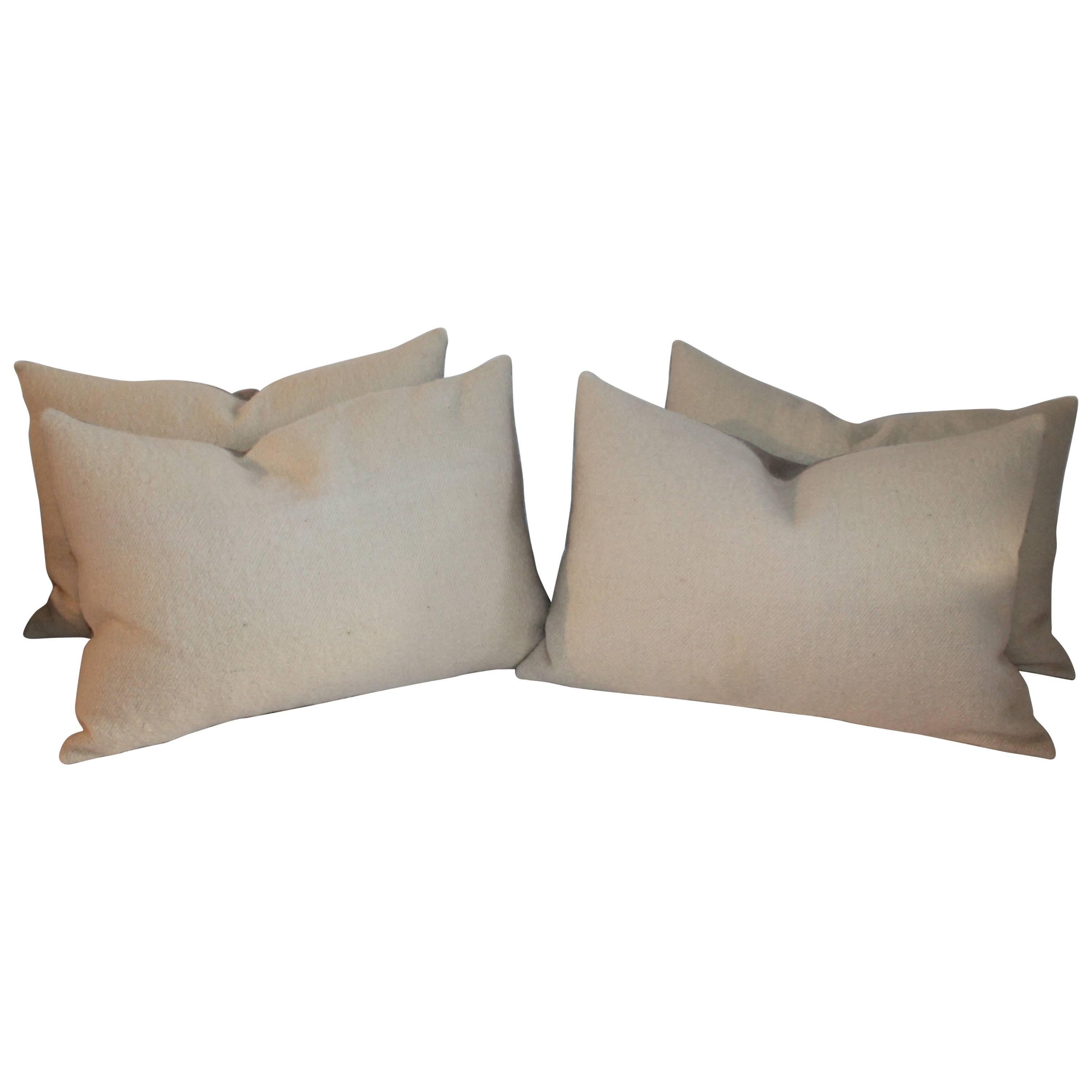 Mohair Bolster Pillows, Pair