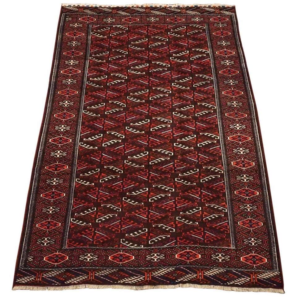 Vintage Turkoman Yomud Rug, circa 1960 For Sale at 1stDibs