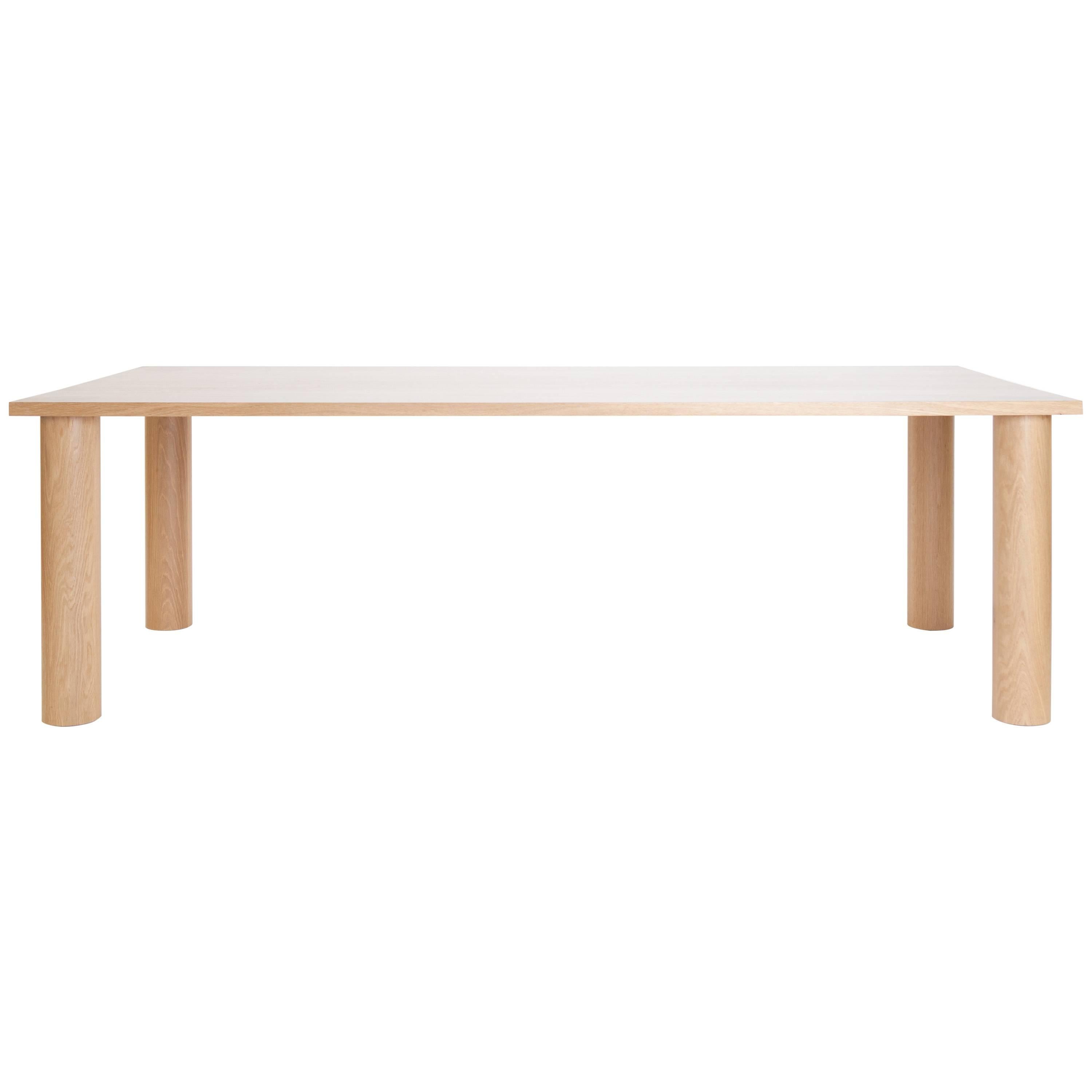 UNA Modern Dining Table in Solid White Oak by Estudio Persona
