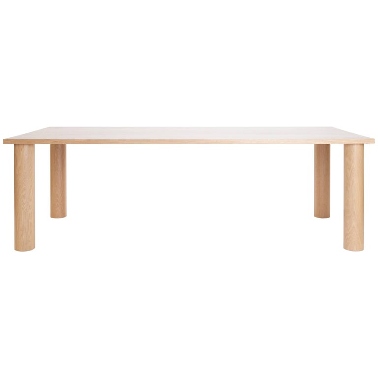 UNA Modern Dining Table in Solid White Oak by Estudio Persona For Sale