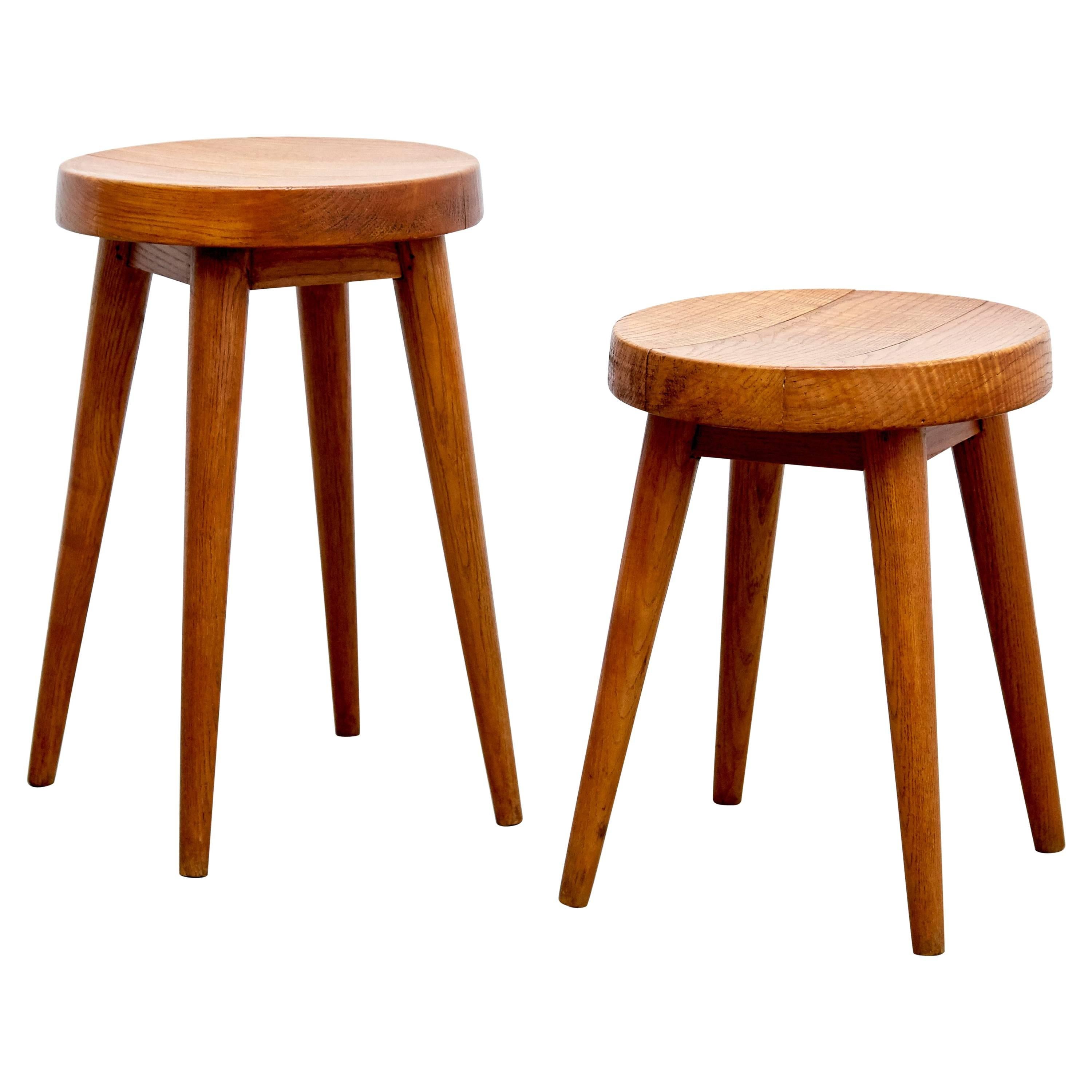 Pair of Pierre Jeanneret & Charlotte Perriand Stools