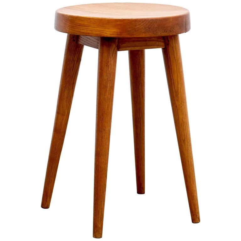 Pierre Jeanneret and Charlotte Perriand Stool at 1stDibs | jeanneret stool