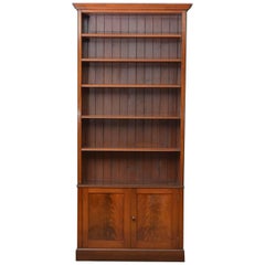 Antique Victorian Mahogany Open Bookcase