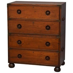 Exceptional Regency Military Chest of Drawers