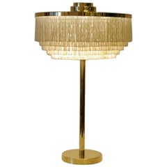 Silk Fringe and Brass Table Lamp B138, Hans-Agne Jakobsson, Markaryd, Sweden