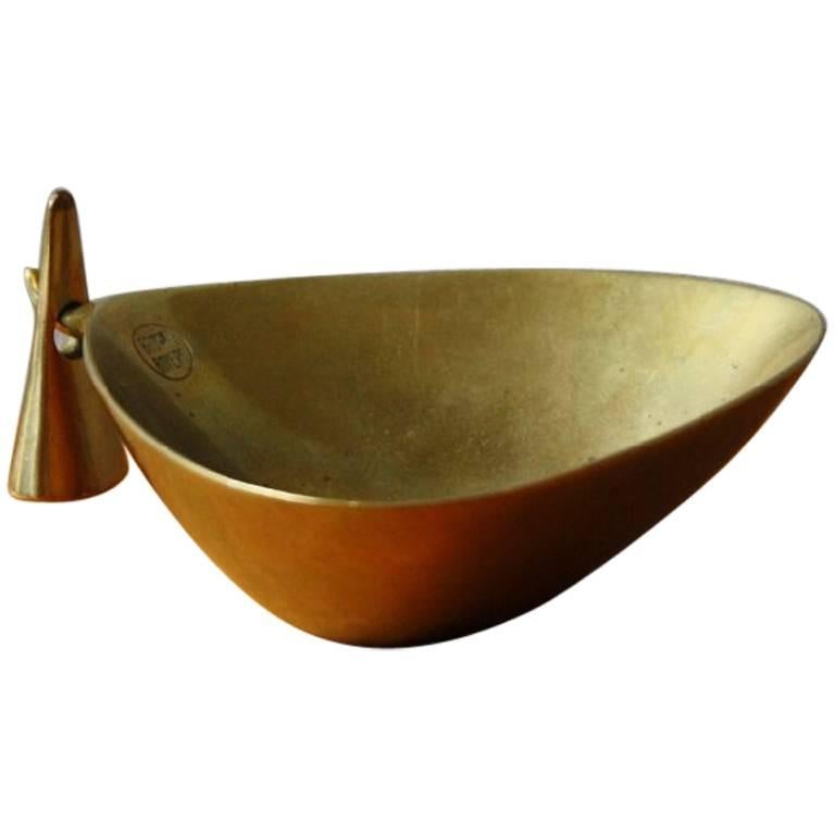 Carl Auböck Large Brass Ashtray with Tamper #2