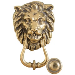 Antique Brass Lion Door Knocker