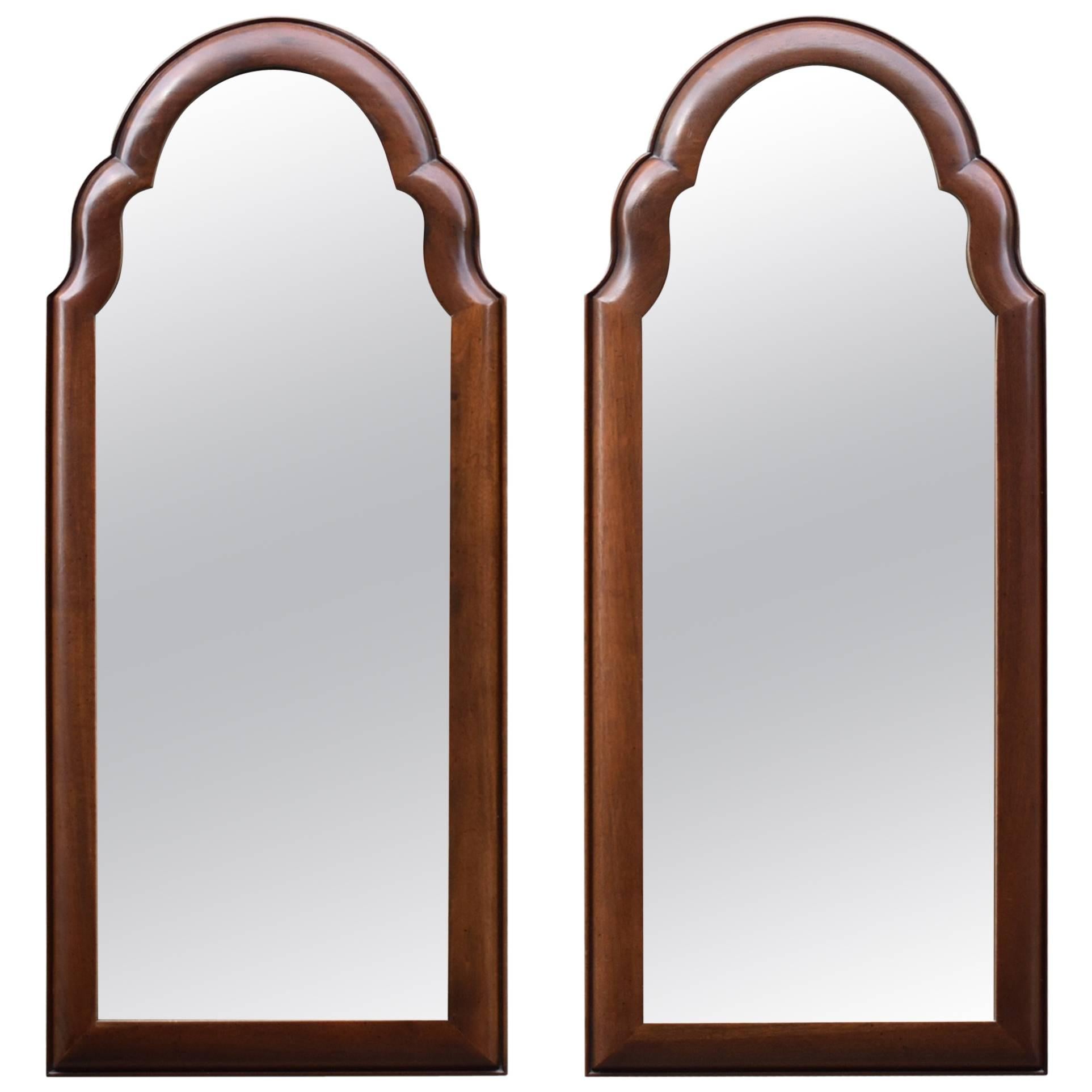 Pair of Walnut Mirrors by Century Furniture Reproduction Henry Ford Museum