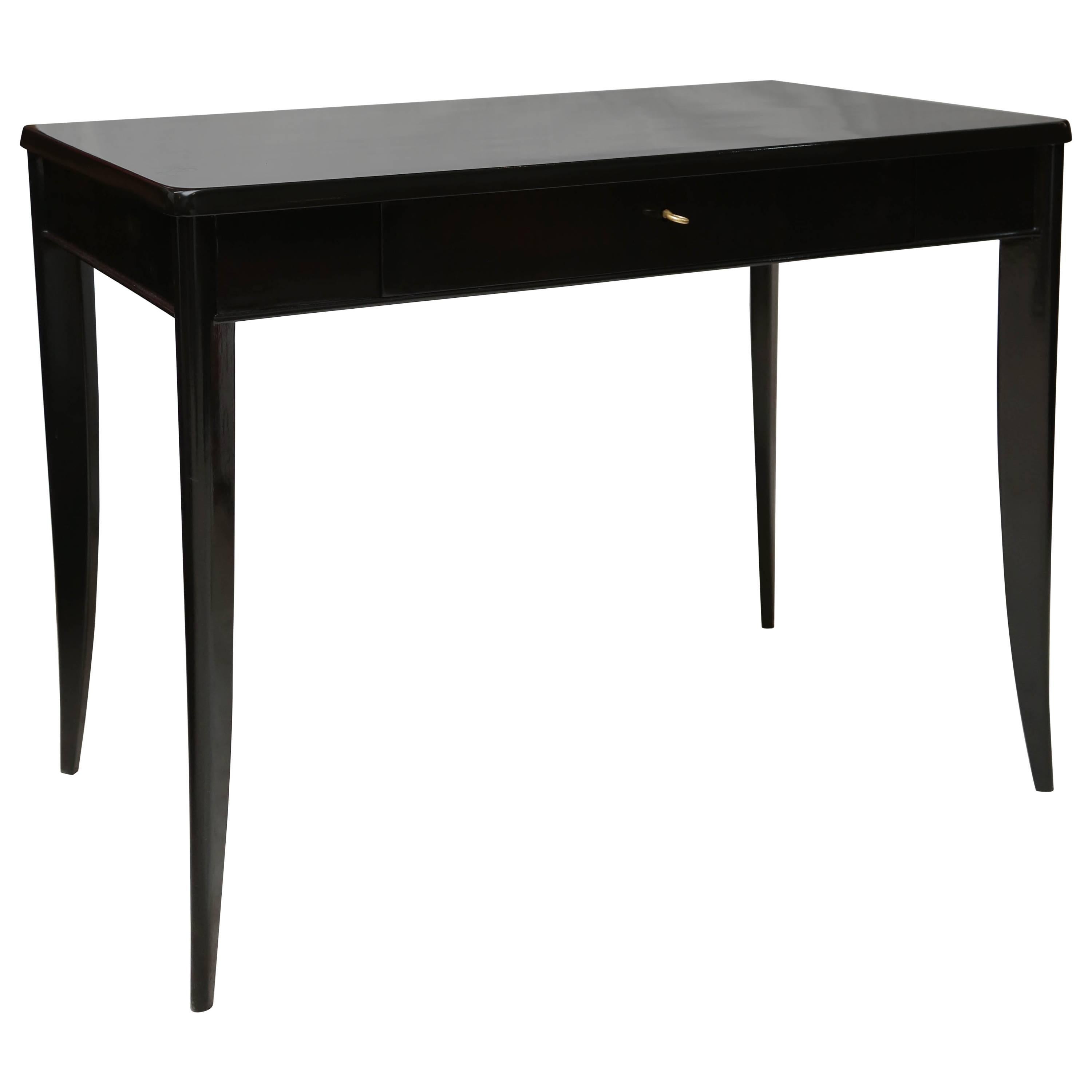  Black Lacquered Art Deco Desk  