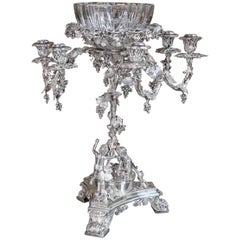 Monumental Very Fine English Silver Plated Epergne