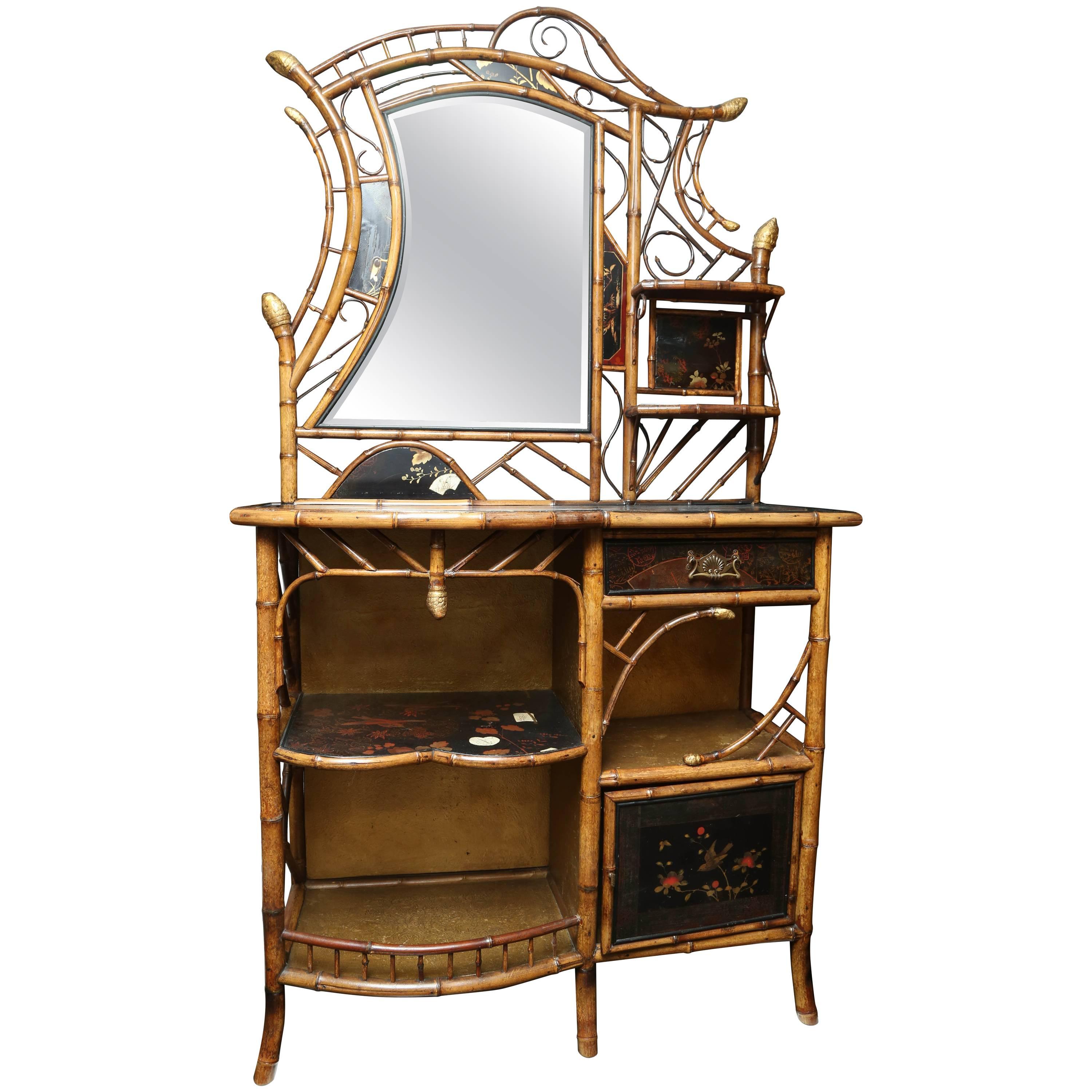 "Over the Top" 19th Century Bamboo Fantasy Sideboard