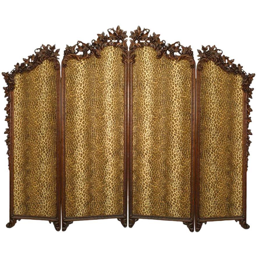 Black Forest Walnut 4-Fold Screen