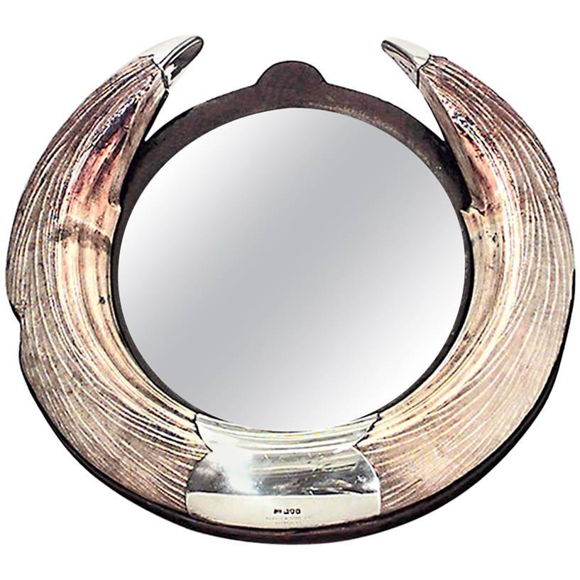 Rustic English Victorian Horn Dressing Table / Vanity Mirror