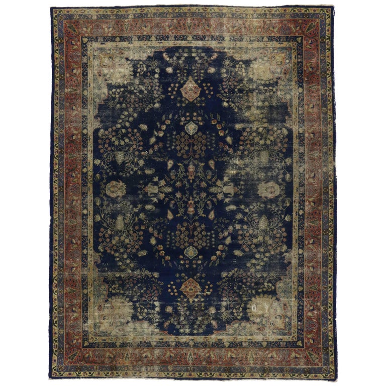 Distressed Antique Turkish Sparta Rug with Modern Industrial Style For ...