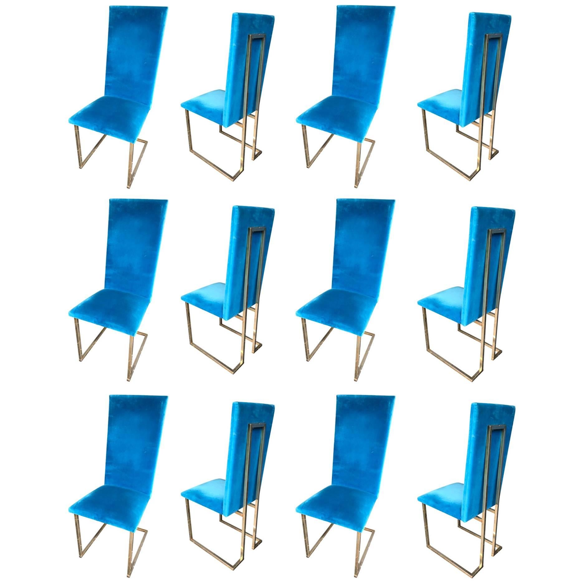 Set of 4 Willy Rizzo Dining Chairs