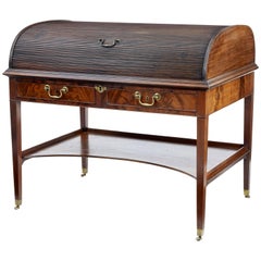 Used 19th Century William IV Mahogany Rolltop Writing Desk